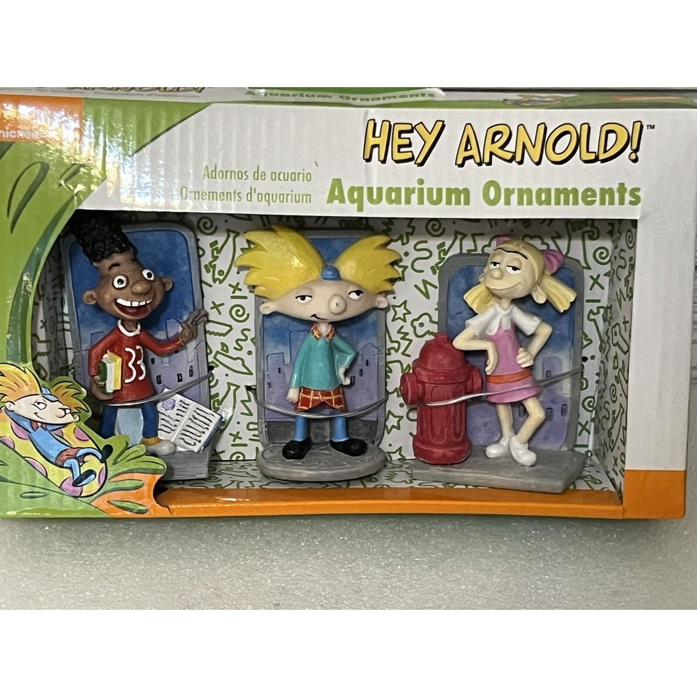 Penn Plax‎ Hey Arnold ! Aquarium Ornaments 3pk Nickelodeon Fish Tank Statues NEW